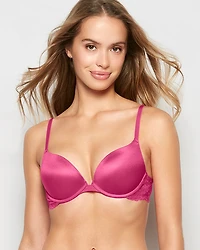 Push Up Bra with Lace Wing Raspberry Rose