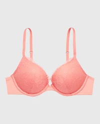 Lace Push Up Bra Peach Fizz