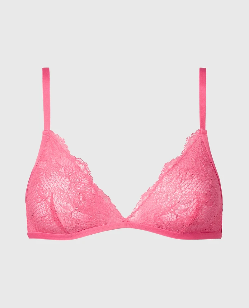 Lace Bralette Hot Pink