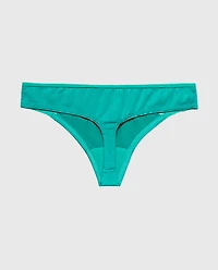 Thong Panty With Lace Micro Trim Dynasty Green