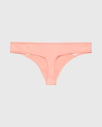 Thong Panty with Lace Micro Trim Peach Fizz