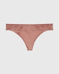 Thong Panty With Lace Micro Trim Deer