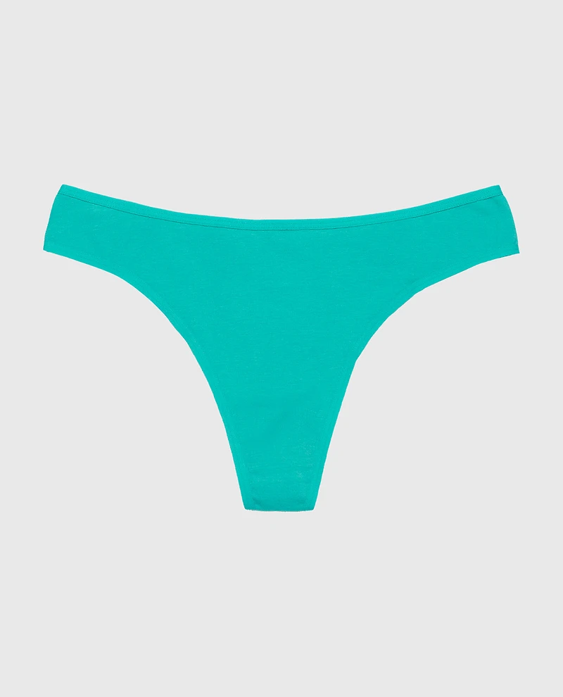 Cotton Thong Panty Beach Teal