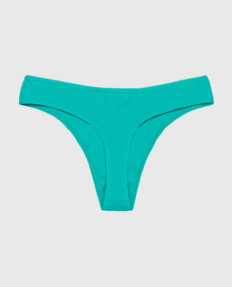 Cotton Thong Panty Beach Teal
