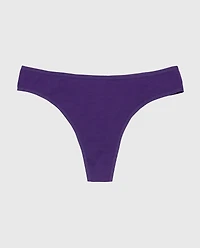 Cotton Thong Panty Petunia Purple