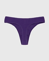 Cotton Thong Panty Petunia Purple