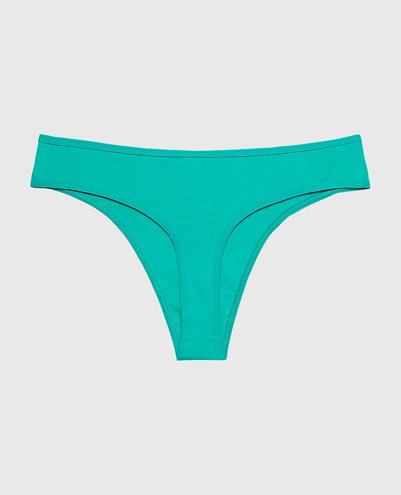 Cotton Thong Panty Dynasty Green