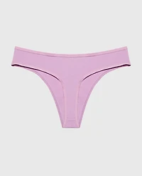 Tanga en coton orchidée royale