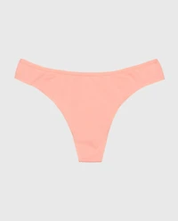 Cotton Thong Panty Peach Fizz
