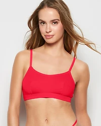 Cotton Scoop Bralette Tart Berry