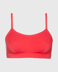 Cotton Scoop Bralette Tart Berry