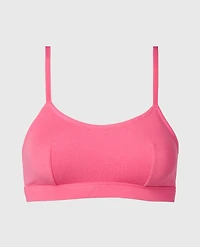 Cotton Scoop Bralette Hot Pink