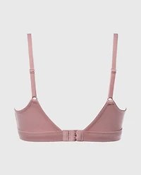 Cotton Scoop Bralette Sheer Mauve