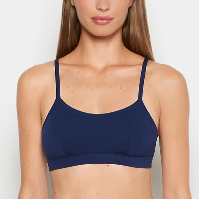 Cotton Scoop Bralette Ocean Cavern