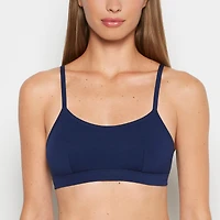 Cotton Scoop Bralette Ocean Cavern