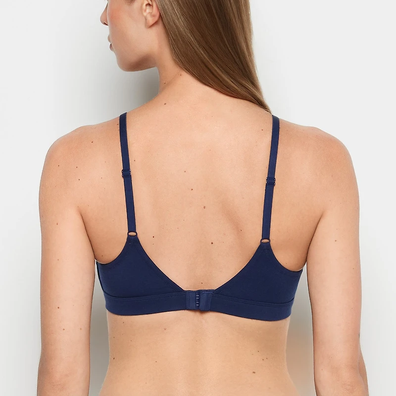 Cotton Scoop Bralette Ocean Cavern