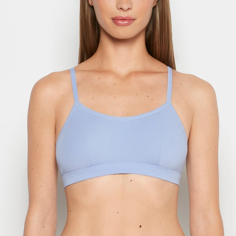Cotton Scoop Bralette Periwinkle Dream
