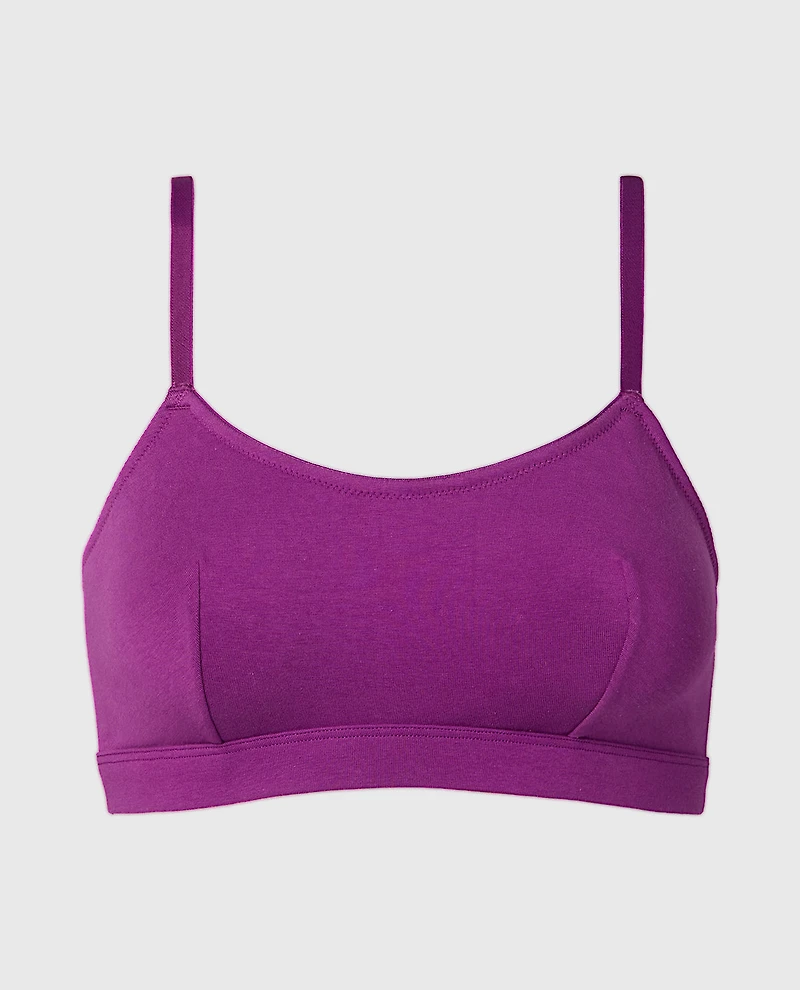 Cotton Scoop Bralette Sparkling Grape