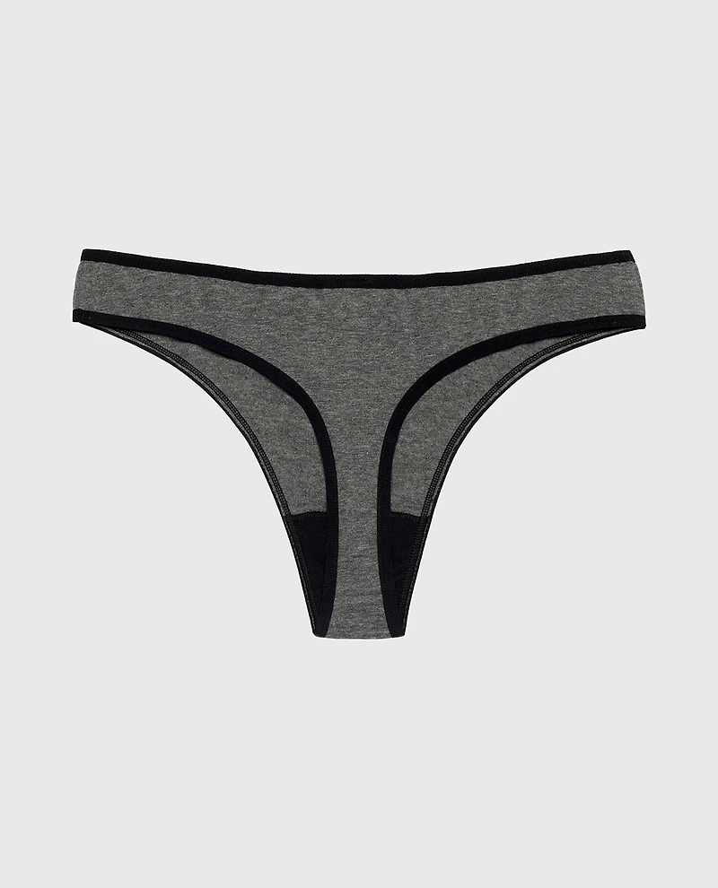 Thong Panty Tuxedo Heather