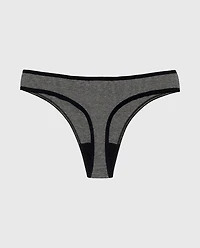 Thong Panty Tuxedo Heather