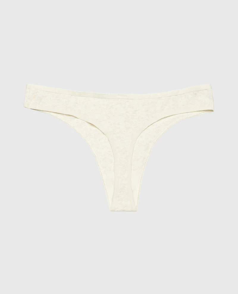 Thong Panty Oatmeal Heather