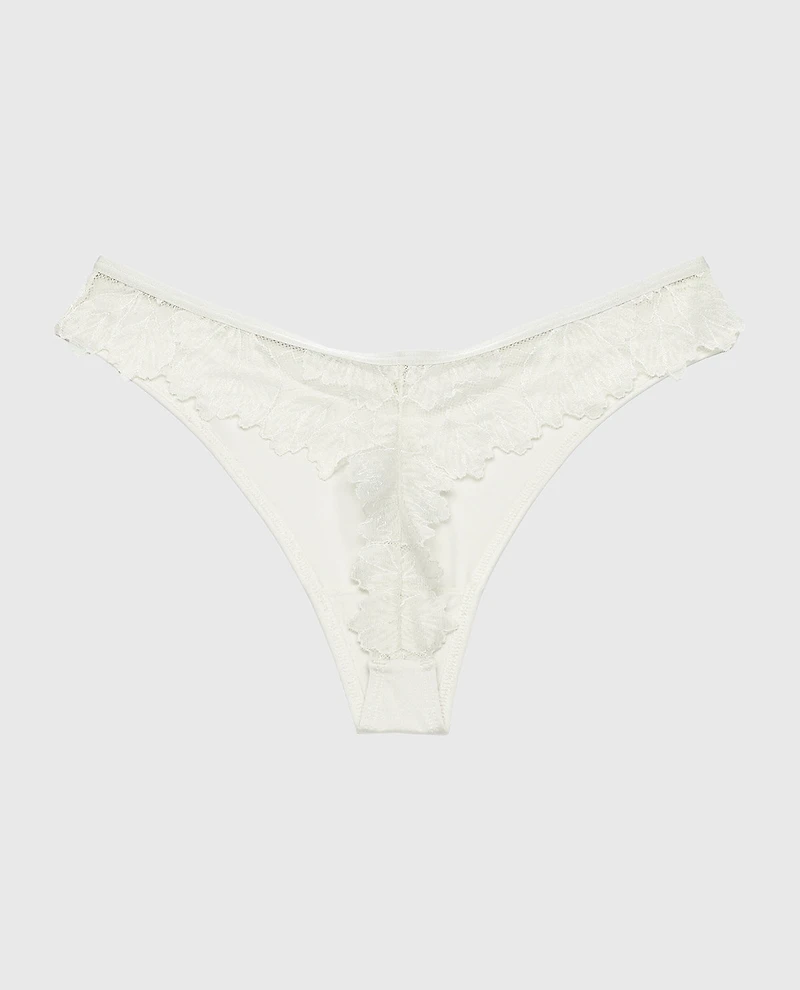 Culotte tanga Diva en Bleu de l’aube