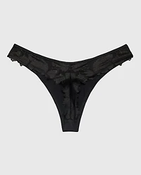 Diva Thong Panty Tuxedo Black