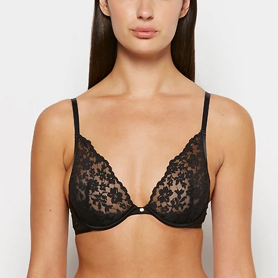 Soutien-gorge plongeant en Smoking Noir