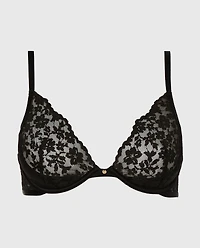 Soutien-gorge plongeant en Smoking Noir