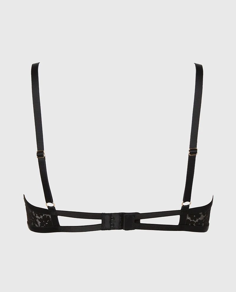 Soutien-gorge plongeant en Smoking Noir