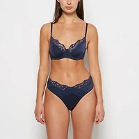 Soutien-gorge balconnet en Marine foncé