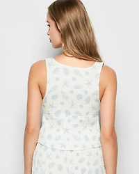Textured Pajama Tank She Sells Sea Shells