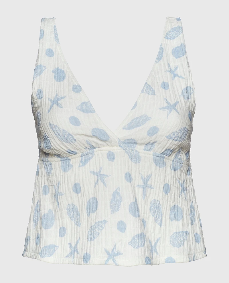Textured Pajama Tank She Sells Sea Shells