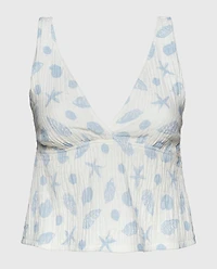 Textured Pajama Tank She Sells Sea Shells