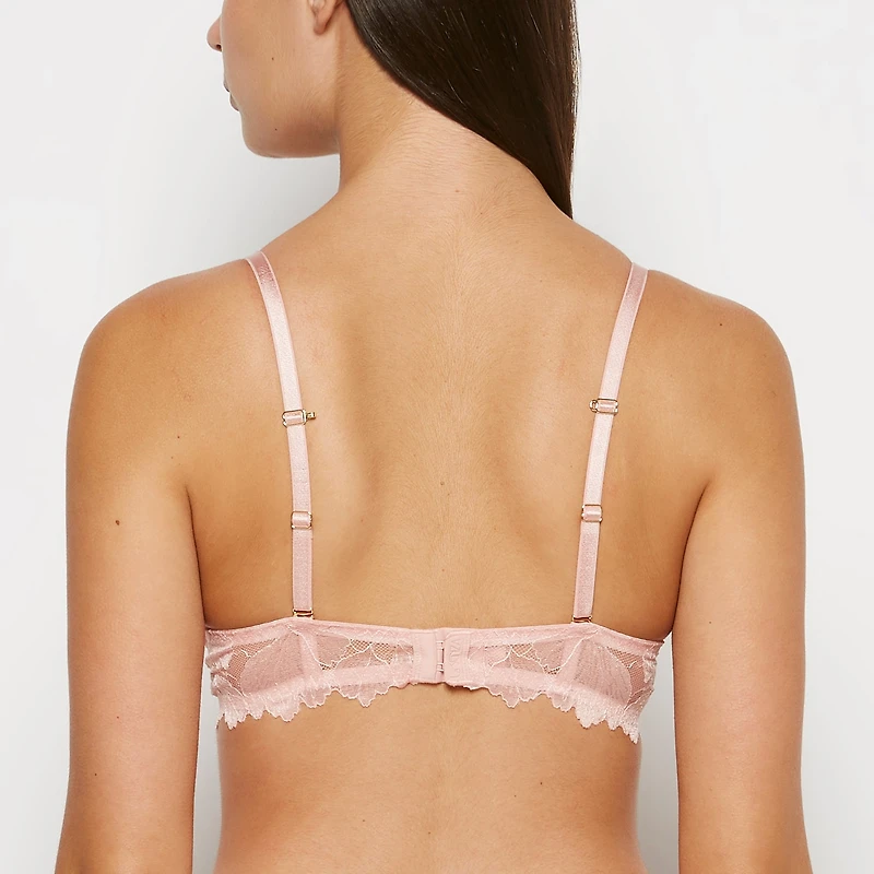 Soutien-gorge plongeant en Rose Majestueux