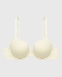 Lightly Lined Demi Cotton bra Lemon Icing