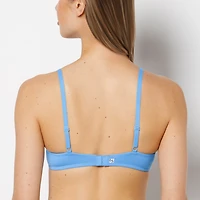 Lightly Lined Demi Cotton bra Azure Blue