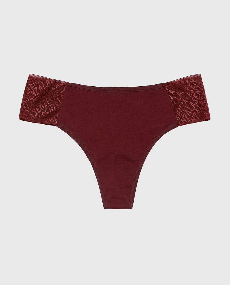 Culotte tanga coquine avec logo Rubis russe