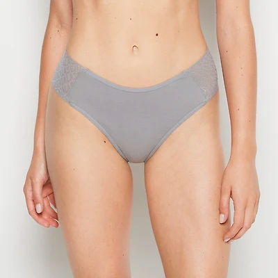 Cheeky Thong Panty with Logo Skyrocket