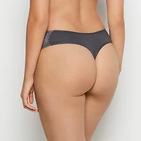 Culotte tanga coquine avec logo Ébène