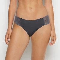 Bikini Panty with Logo Ebony