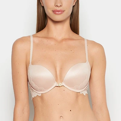 Front Close Push Up Bra with Reverie Lace Cameo Rose