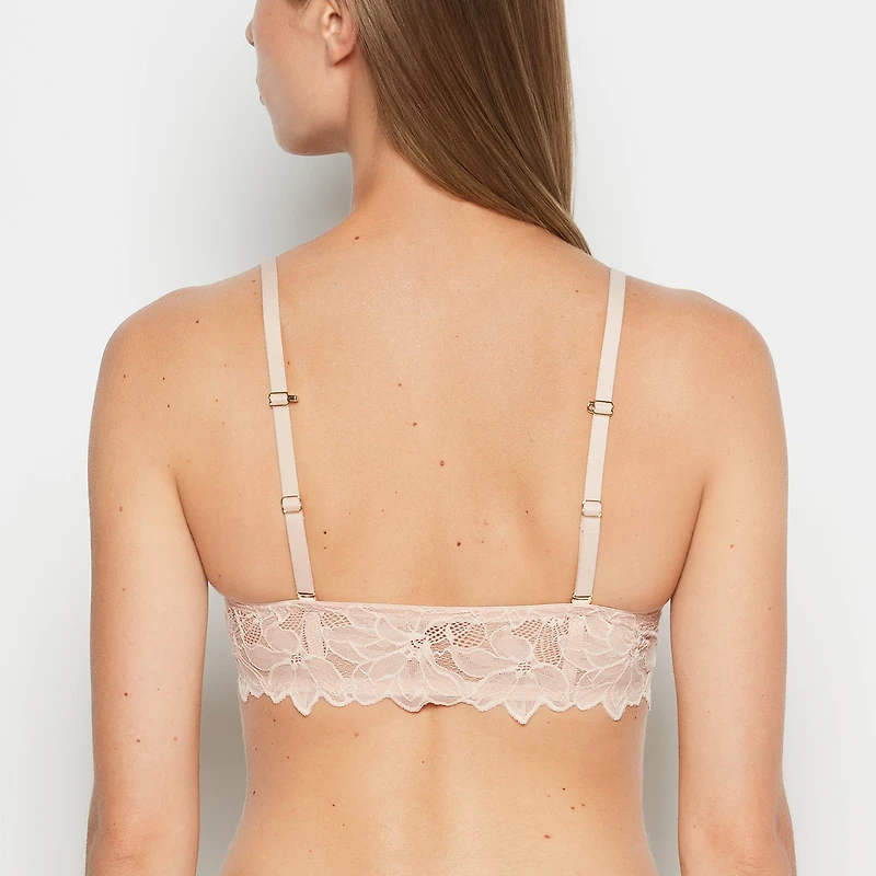 Front Close Push Up Bra with Reverie Lace Cameo Rose