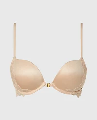 Front Close Push Up Bra with Reverie Lace Cameo Rose