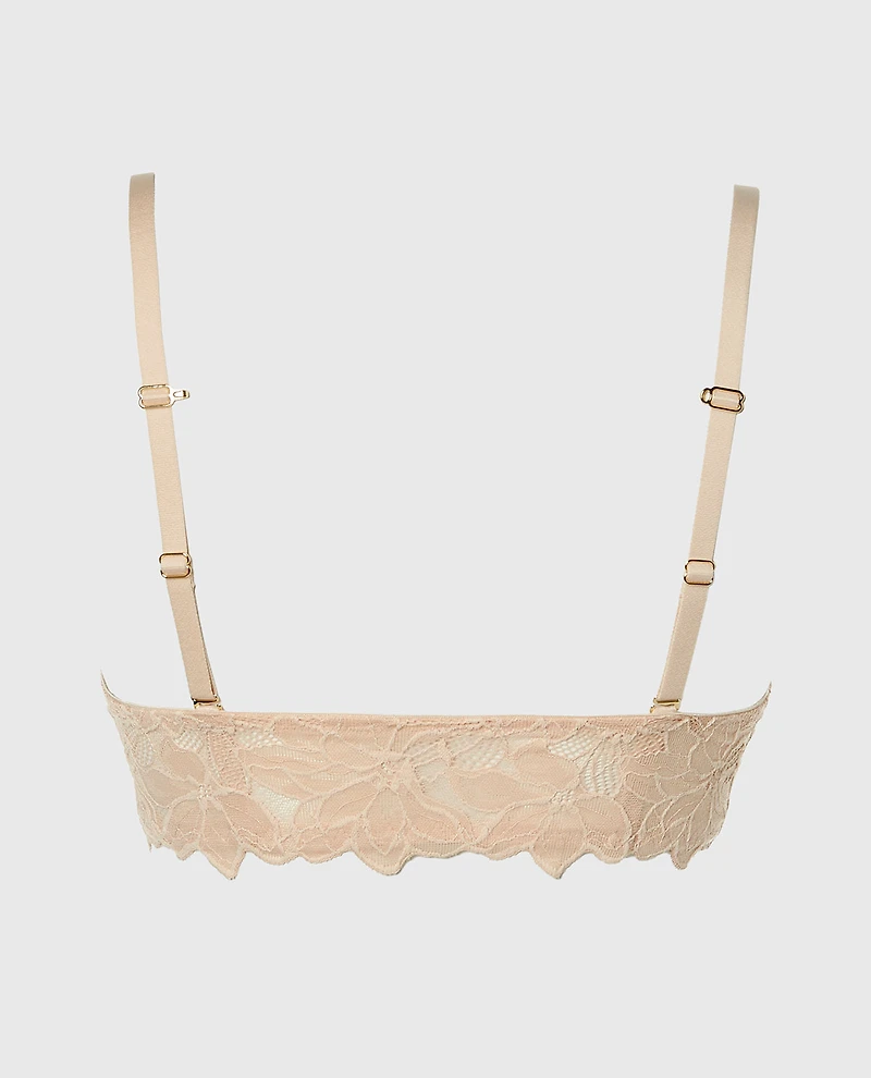 Front Close Push Up Bra with Reverie Lace Cameo Rose