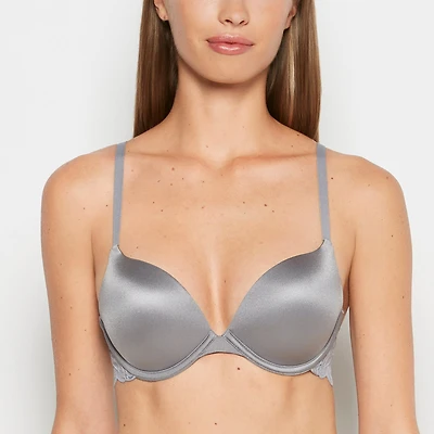 Micro cup push up bra with Reverie Lace Wing Skyrocket