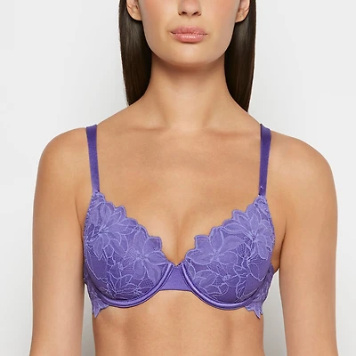 Lightly lined Full Coverage All Over Reverie Lace Bra Purple Opulence
