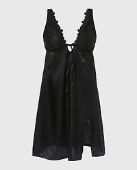 Satin Slip Tuxedo Black