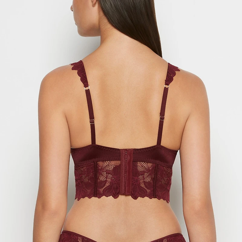 Demi Cup Bustier Russian Ruby