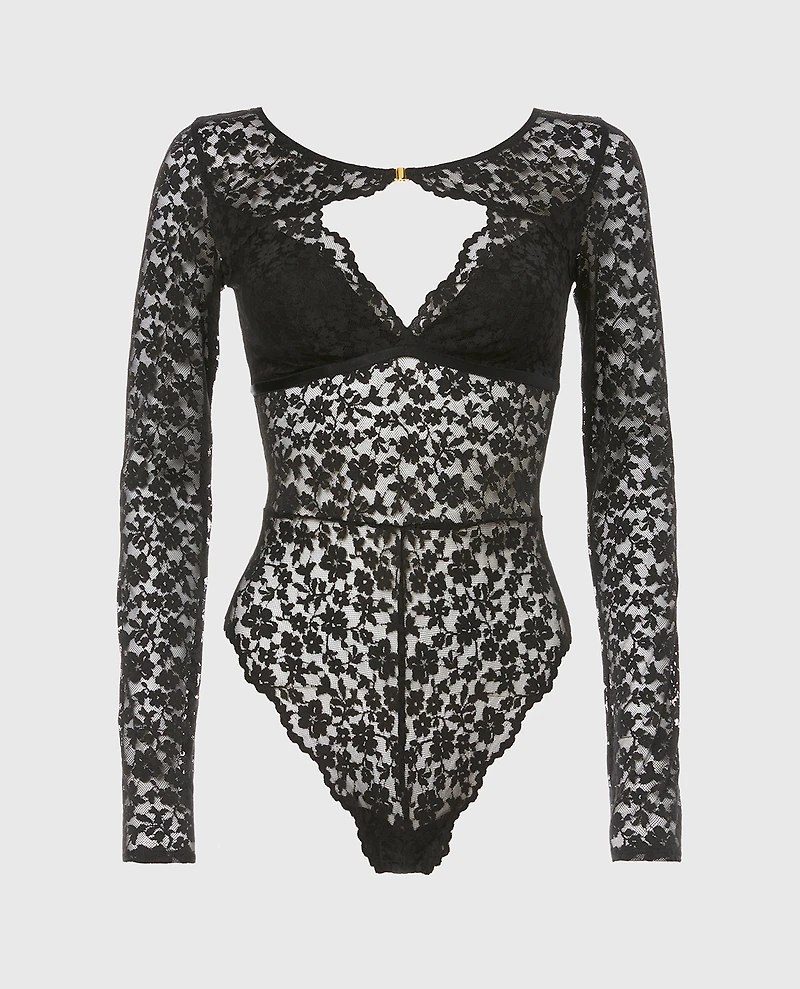 After Hours Longsleeve Bodysuit Tuxedo Black